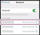 4 Докоснете []. Ще чуете гласови указания Bluetooth connected (Установена е връзка с Bluetooth). Съвет Горната процедура е дадена за пример.