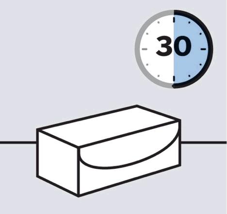1. Пригответе се за инжектиране MIN EXP Проверете картонената кутия Извадете картонената кутия с предварително напълнената писалка от хладилника.
