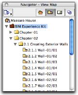 Отворете папката BIM Experience Kit в Навигатора и активирайте (с двойно щракване на мишката) предварително зададения изглед 2.