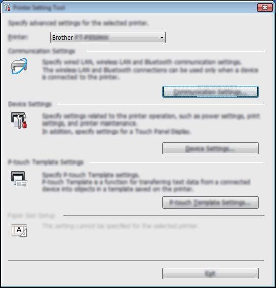 Промяна на настройките на устройството за етикети P-touch Използване на Printer Setting Tool за Windows 5 a Свържете към компютъра устройството, което искате да конфигурирате.