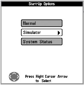 Меню Start-Up Options (Опции за стартирне) Когато се появи заглавният екран, натиснете бутона MENU, за да влезете в менюто Start-Up Options.