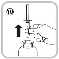 Има два начина за избор на пиене на лекарството: Изпразнете съдържанието на спринцовката за перорални форми в малко количество вода чрез натискане на буталото до дъното на спринцовката за перорални