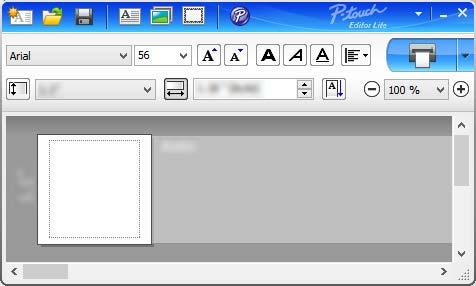 прозорец, когато сканирането завърши. P-touch Editor Lite ще се стартира автоматично при следващото свързване на QL-800. 4 Стартира се P-touch Editor Lite.