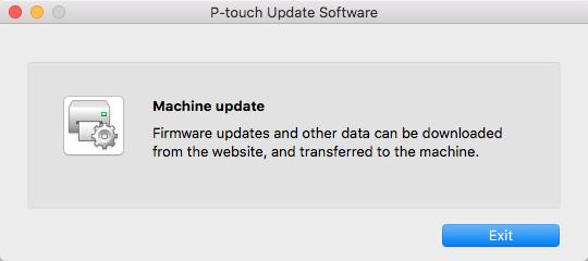 Как се актуализира софтуерът на P-touch c Щракнете върху иконата Machine update (Актуализация на устройството).