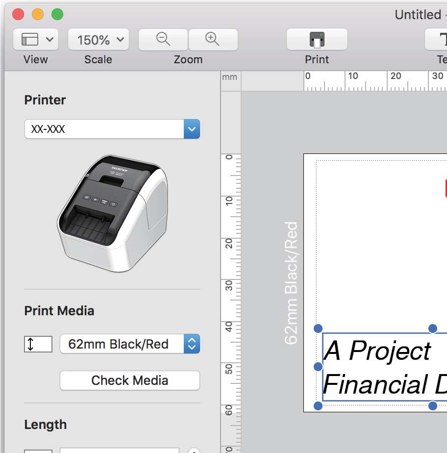 Как да използвате P-touch Editor За Mac 6 Стартиране на P-touch Editor 6 Щракнете двукратно върху