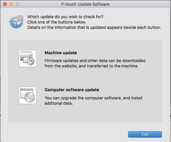 Как да актуализирате софтуера на P-touch 3 Щракнете върху иконата [Machine update] (Актуализация на устройството).