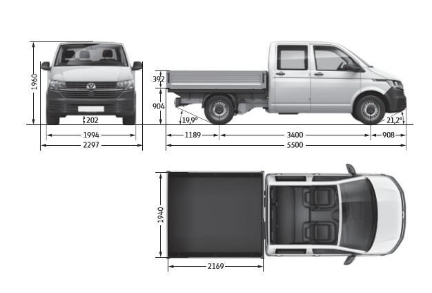 Реалните размери на конкретен автомобил могат да варират в незначителна степен от тук отбелязаните стойности поради производствени допуски / размери на гумите / тип на