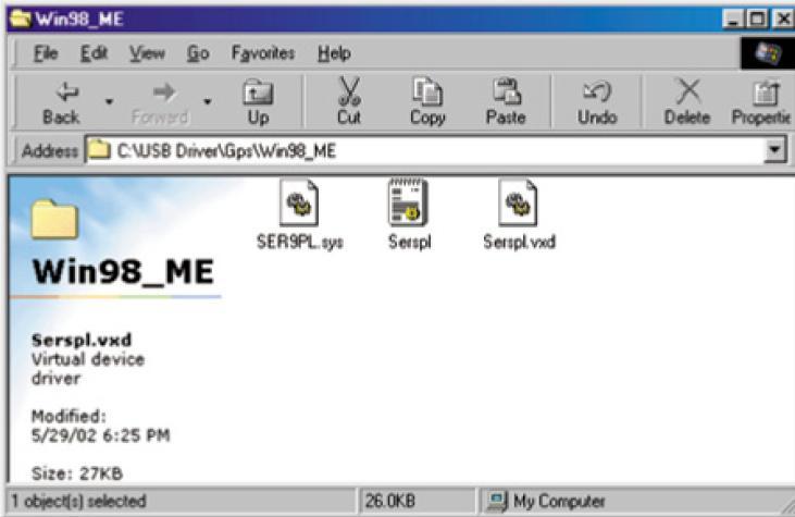 Страница 3 Драйверите за Windows 98 и Windows Millenium /Win ME/, намиращи се папката Win98_ME В. Работа на GPS тракера под Windows 98 1.