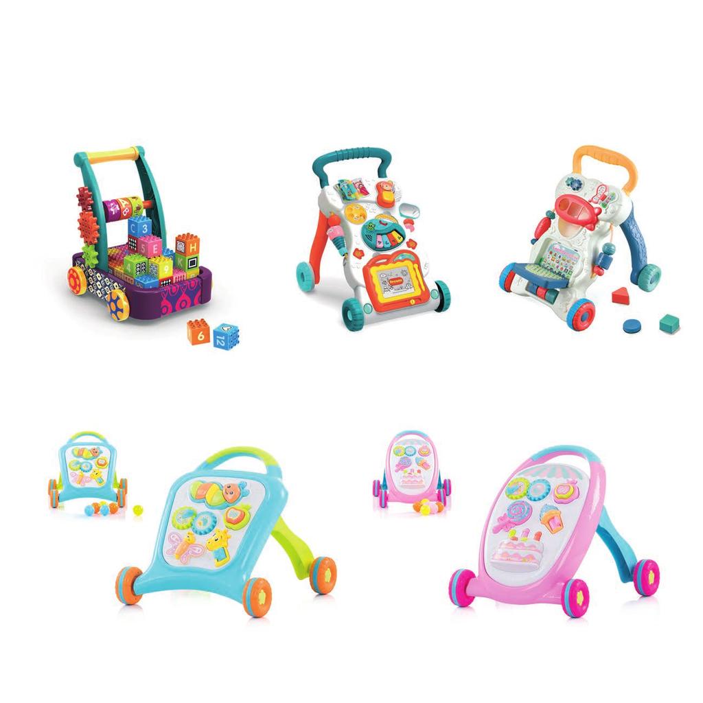 BABY WALKERS MUSICAL FIRST STEPS PUSH TOYS Музикален бебешки център за игра Проходилка Играчка за бутане Musical activity play center Baby walker First steps push
