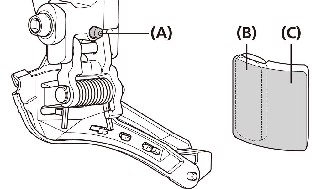 МОНТАЖ МОНТАЖ 1. Проверете дали крепежният болт влиза в контакт с тръбата на седалката, когато настройвате крепежния болт на предния дерайльор.