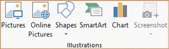 Вмъкване и форматиране на графични изображения 6. При изготвянето на документи освен текст могат да се използват и различни картинки и други обекти.