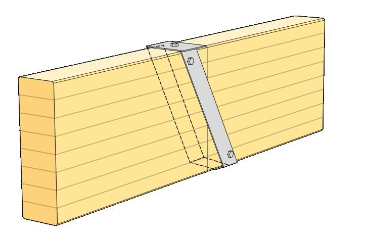 Специалнен стоманен елемент за ставна връзка при греди със статическа схема герберова греда Предимството на това стоманените планки да са поставени отвън (съответно планки) е,