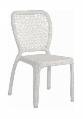 ратанов стол в бял цвят - Jessie алуминиев ратанов