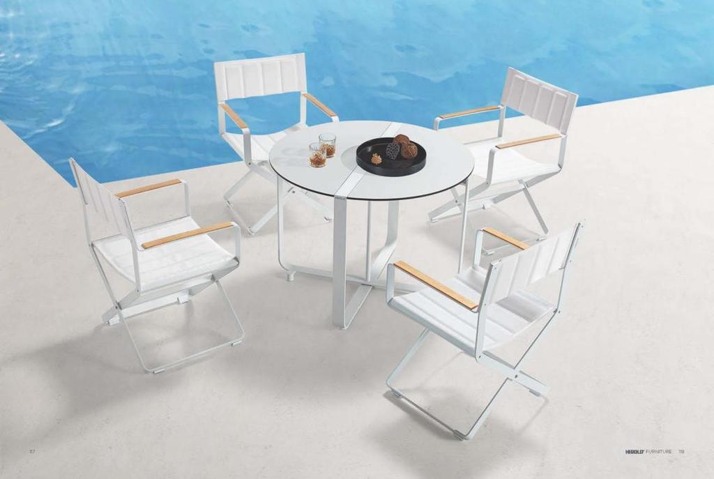 Clint алуминиев директорски стол в бял цвят 56x55,5x88cm - Цвят на