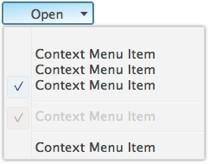 Специализирани кутии за избор Контекстно меню (Context menu) Кутия