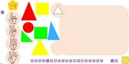 Разпознава и назовава геометричните фигури триъгълник, квадрат