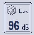ниво на звукова мощност 96 db(a) Продуктът съответства на приложимите