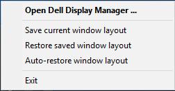 Ако изберете Auto-restore window layout (Автоматично възстановяване на оформлението на прозорците), позициите на прозорците на Вашите приложенията се проследяват и запомнят от DDM.