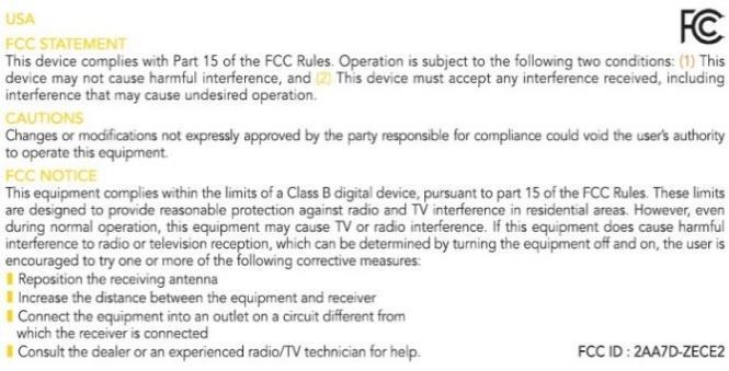 13 НОРМАТИВНИ РАЗПОРЕДБИ U! FCt STIITFMEf',.'T This device complies with Part 15 of the FCC Rule s.