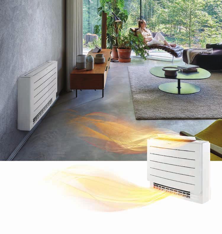 Изберете топлинния поток NEW подово тяло Превъзходен съвременен дизайн До A ++ при отопление и A +++ при охлаждане С три уникални функции за отопление: ускорено отопление, затопляне на пода,