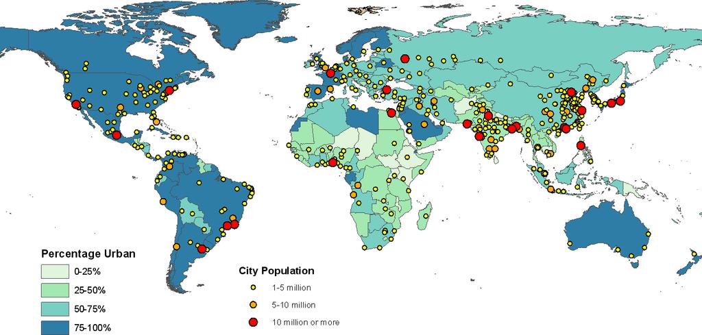 Урбанизация в световен