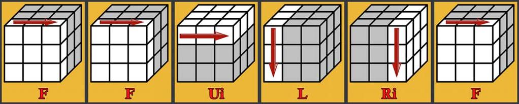 Формула за завъртане обратно на часовниковата стрелка (да размените позициите на E, F, G или E, F, G, H от дясно на ляво): Поздравления! Вие успешно наредихте кубът на Рубик.