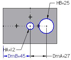 Dimension Bend_radius.375 1.5 x stock_thickness Тук има няколко примера, които показват как може да настроите Variable Table: Тип Име Стойност Формула Variable c 2.0 kg Variable d 10.