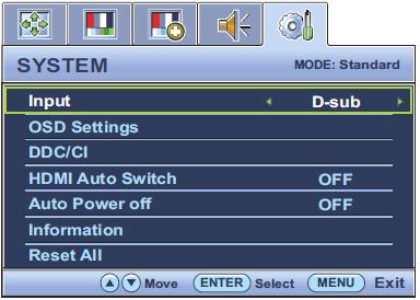 За да се върнете на предишното меню, натиснете MENU. Audio menu System menu 1. Натиснете MENU за да се появят основните менюта. 2.