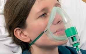 Подаваната концентрация не се влияе от модела на дишане на пациента, когато на дебитомера на кислорода е зададен оптималният дебит, отбелязан върху клапана. Кат.