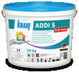 ADDI ADDI е готова за употреба завършваща обогатена със силикон фасадна мазилка, която може да се разрежда с вода.