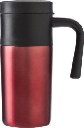 49 4980-i Stainless steel mug (330ml) with a PP lid and handle.