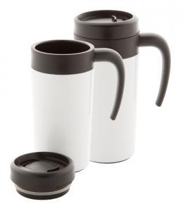 ool 2019 Product size: ø76 182 mm 65 AP811113- Stainless steel, single wall thermo mug with plastic drinking lid and handle, 350 ml.