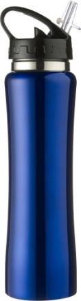 35 5233-i Stainless steel drinking bottle (600ml) with matching coloured plastic cap.