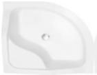 OLIVER II radial shower tray with raised seat 80 x