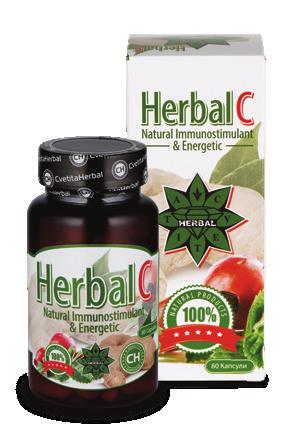 Хербал С спомага като: Подобрява цялостното състояние на кожата. Има силно антибактериално действие. Подпомага за предпазване, противодействие и по-бързо възстановяване при настинки и грип.