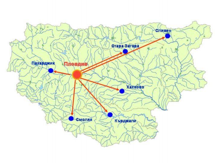 2.2.3.Структура на Басейнова дирекция Източнобеломорски район Басейнова дирекция Източнобеломорски район се състои от 5 технически и един административен отдел.