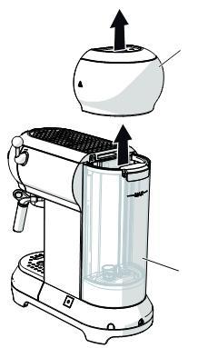 Отстранете всякакви етикети и стикери от кафе-машината. 2. Грижливо измийте и подсушете компонентите на кафе-машината (вижте 4 Почистване и поддръжка ). 3.