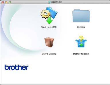Обща информация (Macintosh) 1 a Включете вашия Macintosh. Поставете компактдиска на Brother в CD-ROM устройството. Ще се покаже следният прозорец.