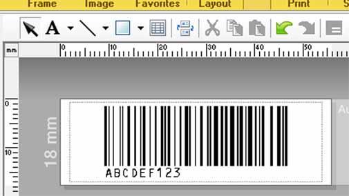 5 Сканирайте баркода под Номер на готовия шаблон, имащ същия номер като номера Key Assign на оформлението на етикет, което ще се отпечатва. Указаният етикет се отпечатва.