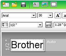 Използване на P-touch Editor Lite LAN Стартирайте P-touch Editor Lite LAN. 1 2 Въведете текста на етикета в P-touch Editor Lite LAN. Например, щракнете върху областта за оформление и въведете Brother.