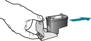 касетата навън от предпазителя. Подравняване на печатащите касети HP All-in-One ви подканва да подравните печатащите касети всеки път, когато инсталирате или сменяте печатаща касета.