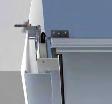 Разстоянието, оставащо между страничната стена, съответно щурца и касата на вратата (макс. 35 мм) се покрива с предлагания като опция комплект бленди с рамки.