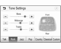 108 Основни операции Режим на еквалайзер Използвайте тази настройка, за да оптимизирате тона за стила музика, напр, Rock (Рок) или Classical (Класика).