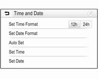 110 Основни операции Set Time Format (Задаване на формат за време) За да изберете желания часови формат, докоснете екранните бутони 12 h или 24 h.