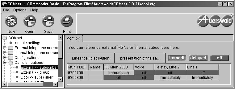 Пример за USB телефона COMfort 2000 Ако желаете да използвате ISDN PC-controller функцията на COMfort 2000, трябва да направите някои настройки в телефонната централа, към която е свързан системния
