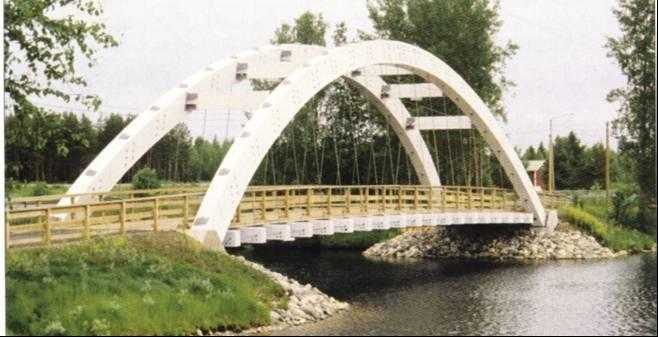 Дървен дъгов мост с отвор L=40m.