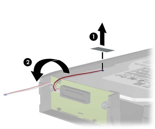 Свалете лентата, която закрепва датчика за температура към горната част на твърдия диск