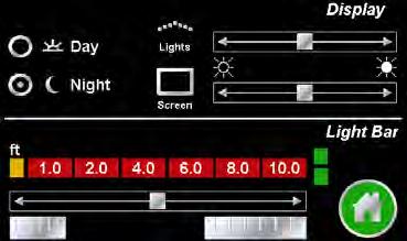 Управление на дисплея Вградената светлинна лента показва разстоянието и посоката до текущото навигационно трасе по време на сесията за навигация. 1.