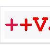 За разлика от посфиксния инкремент ( + + VariableName ) който при участие в израз първо стойността на променливата се използва в израза за изчисление след което се извършва увеличаването с 1 на