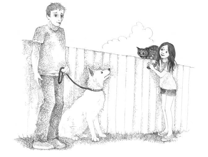 плакати на котки и книжки за котки... дори пижамата ѝ беше на котенца! За нейно щастие, Пикси често прескачаше в тяхната градина.